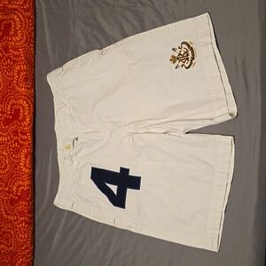 Polo Ralph Lauren Shorts Men 36 White #4 RLC Crest Equestrian Riding Drawstring